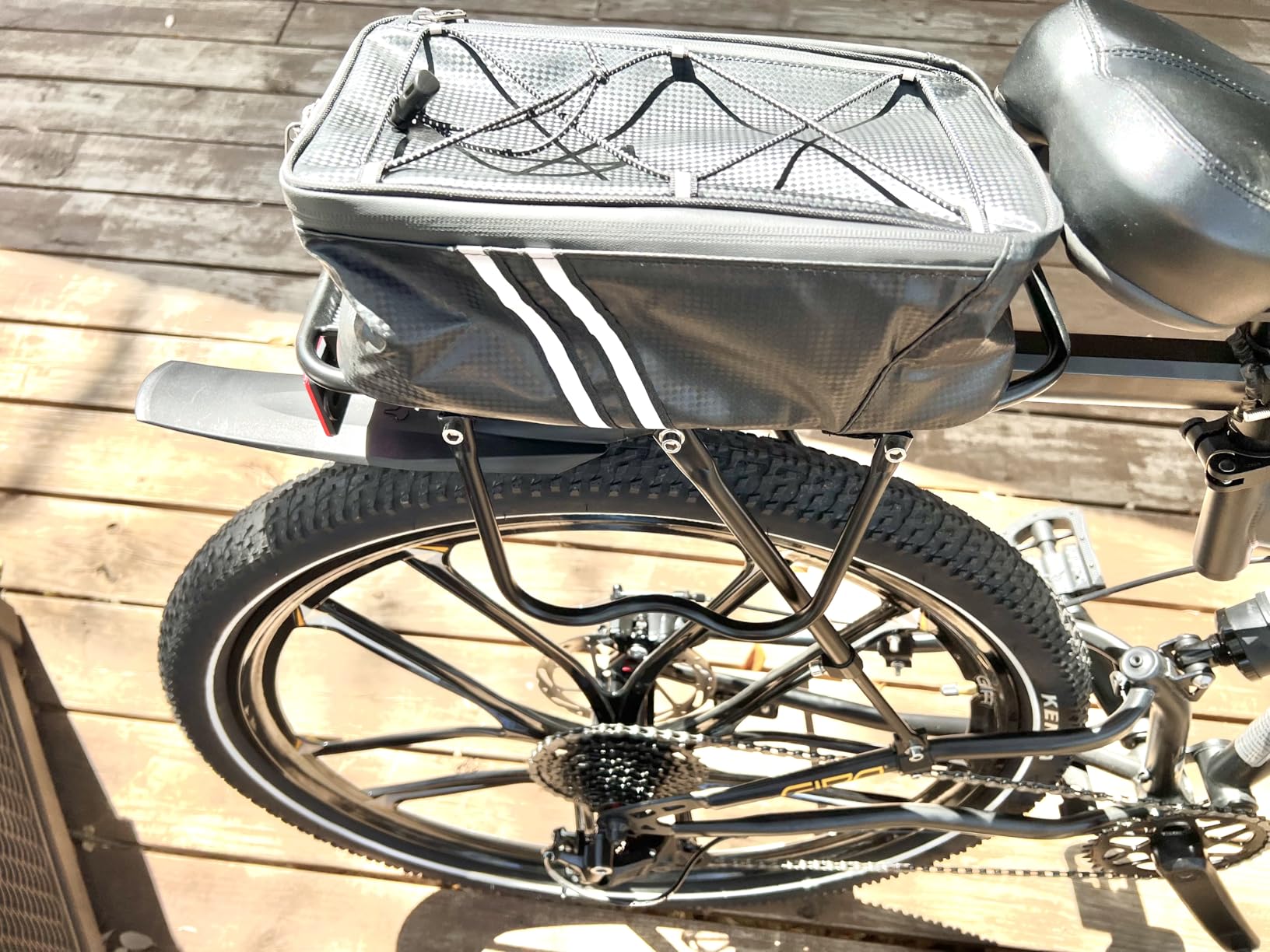YONTUO Rear Bike Rack, Bike Cargo Rack w/Fender & Large Size Reflective, Quick Release Mountain Road Bicycle Rear Racks, Universal Bike Luggage Rack customer photo 2