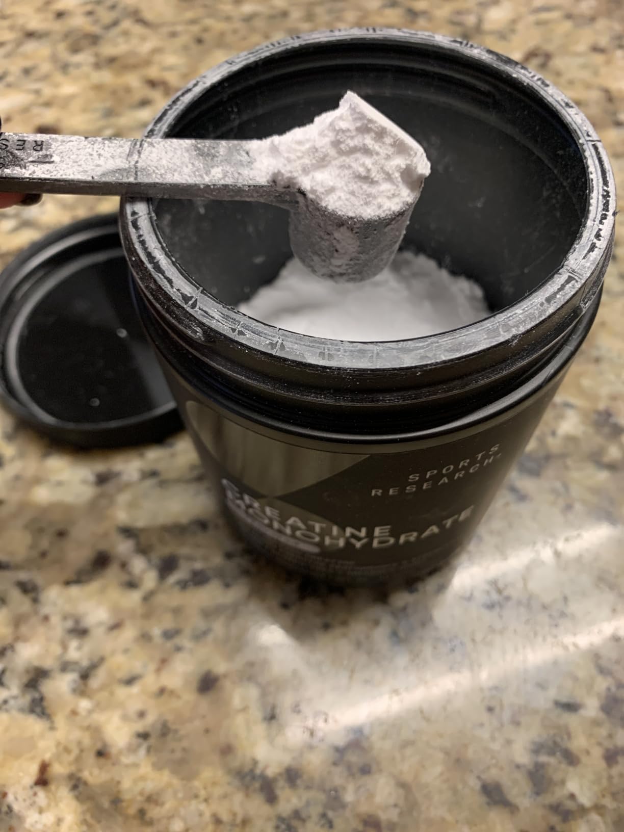 Sports Research Creatine Monohydrate - Gain Lean Muscle, Improve Performance and Strength and Support Workout Recovery - 5 g Micronized Creatine - 17.64 oz customer photo 1