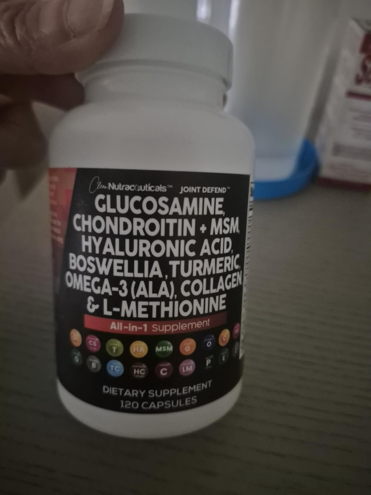 Clean Nutraceuticals Glucosamine 1500mg Chondroitin 1200mg MSM with Turmeric Curcumin, Collagen, Hyaluronic Acid, Omega 3 Joint Health Supplement for Men & Women Joint Complex 120 Count customer photo 2