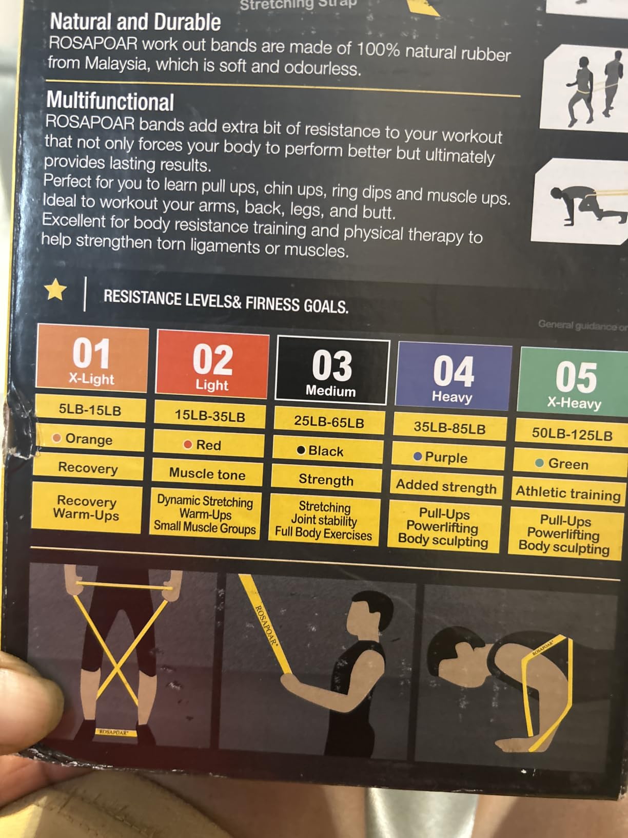 Resistance Bands, Pull Up Assist Bands - Workout Bands, Exercise Bands, Long Resistance Bands Set for Working Out, Fitness, Training, Physical Therapy for Men Women customer photo 1