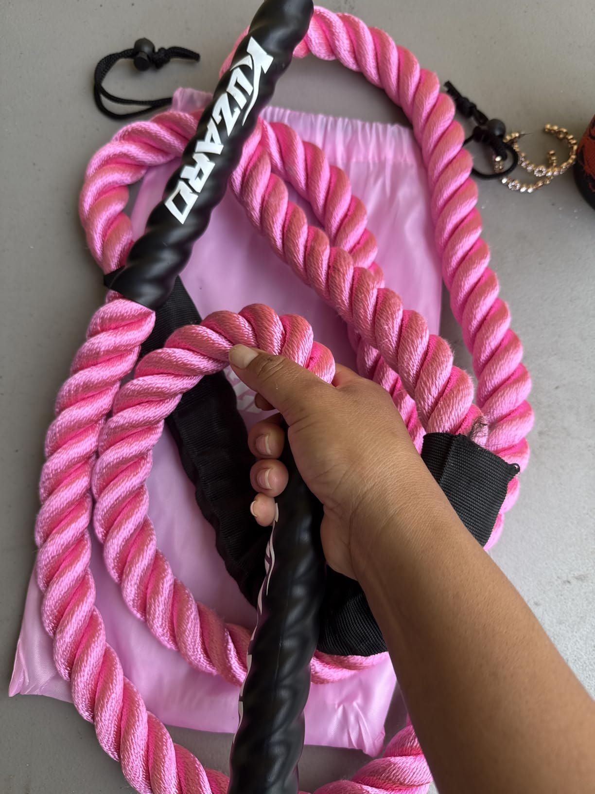 KUZARO Jump Rope, Weighted Jump Rope for Women, Heavy Jump Ropes for Fitness, Home Gym Exercise Equipment, Adult Skipping Rope for Improve Strength, Weight Loss, Boxing Training,Total Body Workout Equipment customer photo 2