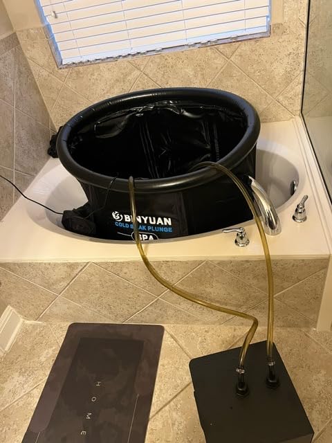 BINYUAN XL Ice Bath Tub for Athletes With Cover 99 Gal Cold Plunge Tub for Recovery, Multiple Layered Portable Ice Bath Plunge Pool Suitable for Gardens, Gyms and Other Cold Water Therapy Training customer photo 2