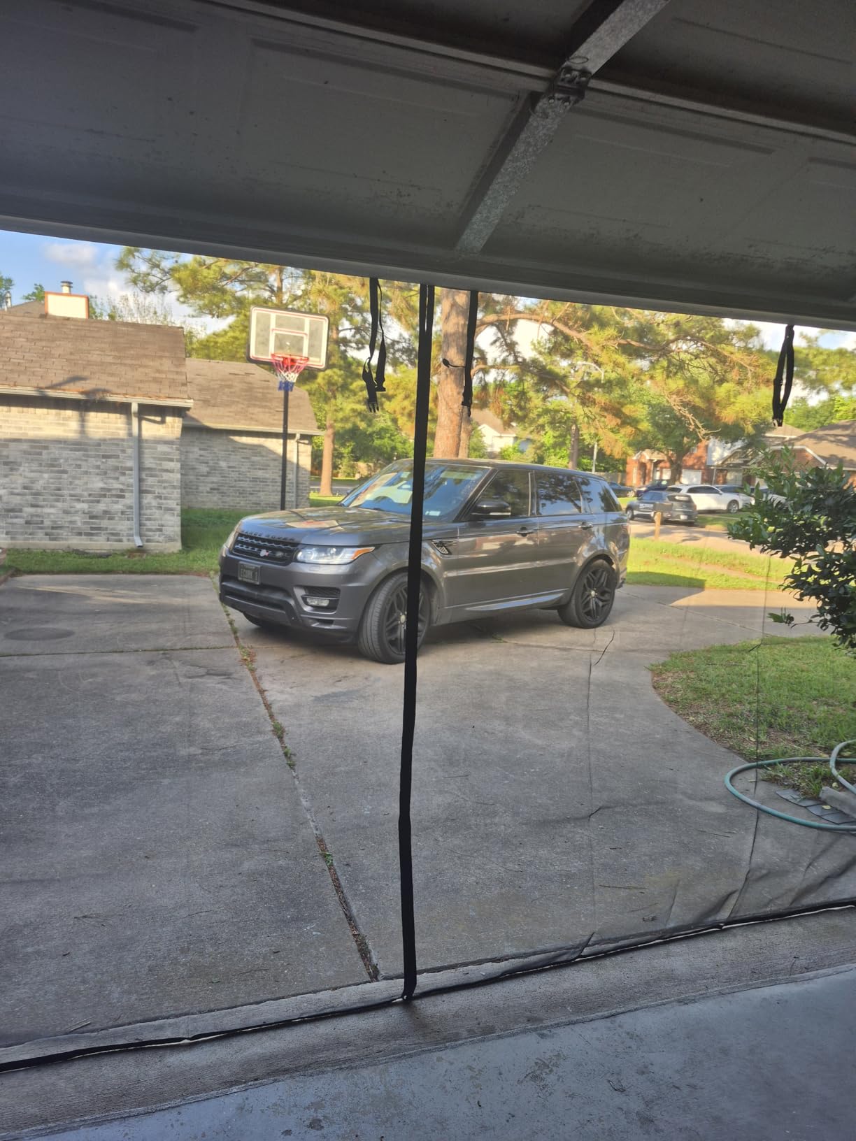 Garage Door Screen 2 Car 16x7ft Garage Screen Door, Upgraded PET Mesh Stronger Than Fiberglass and Polyester, Heavy Duty Weighted Bottom and Magnetic Closure, Hands Free, Easy Assembly customer photo 2