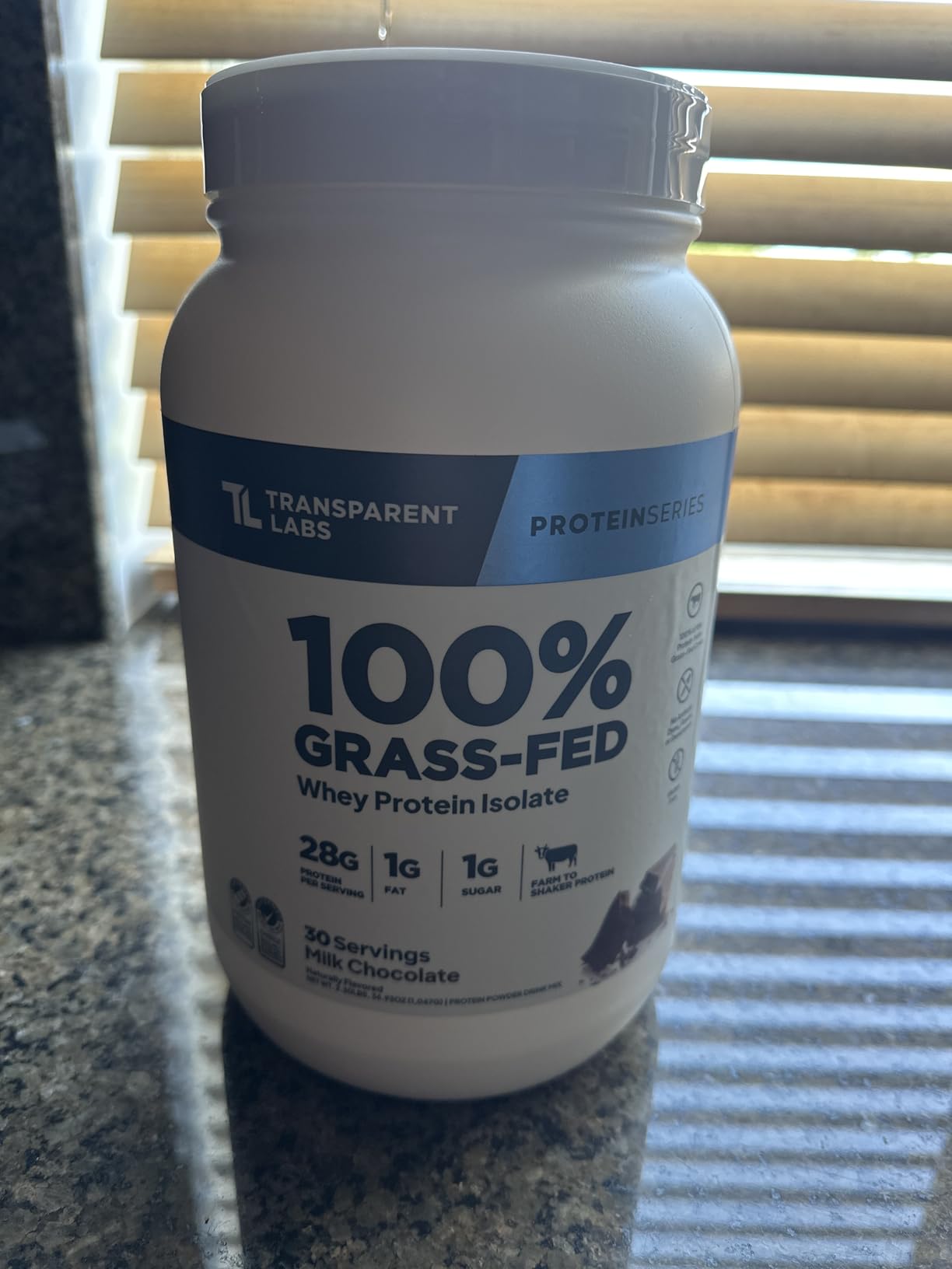 Transparent Labs Grass-Fed Whey Protein Isolate - Naturally Flavored, Gluten Free Whey Protein Powder with 28g of Protein per Serving & 9 Amino Acids - 30 Servings, Milk Chocolate customer photo 1