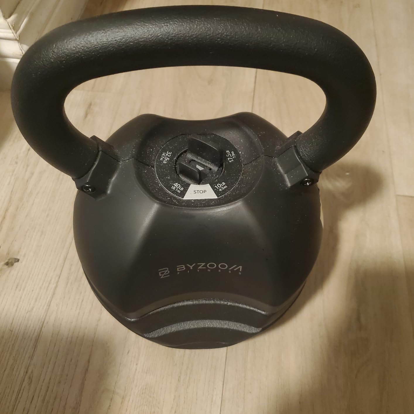 BYZOOM FITNESS Pure Series Adjustable Kettlebell 30/40/50LB - 5-IN-1 Weight Change, Patented Quick-Change Mechanism, Ergonomic Curved Handle for Home Gym, Strength Training, HIIT customer photo 2