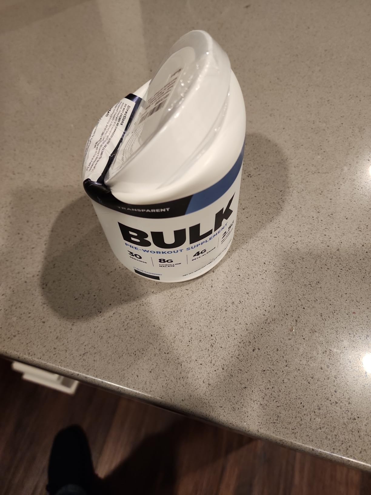Transparent Labs Bulk Pre Workout Powder - Naturally Sweetened Advanced Pre-Workout Formula for Muscle Building and Strength - 30 Servings, Blue Raspberry customer photo 1