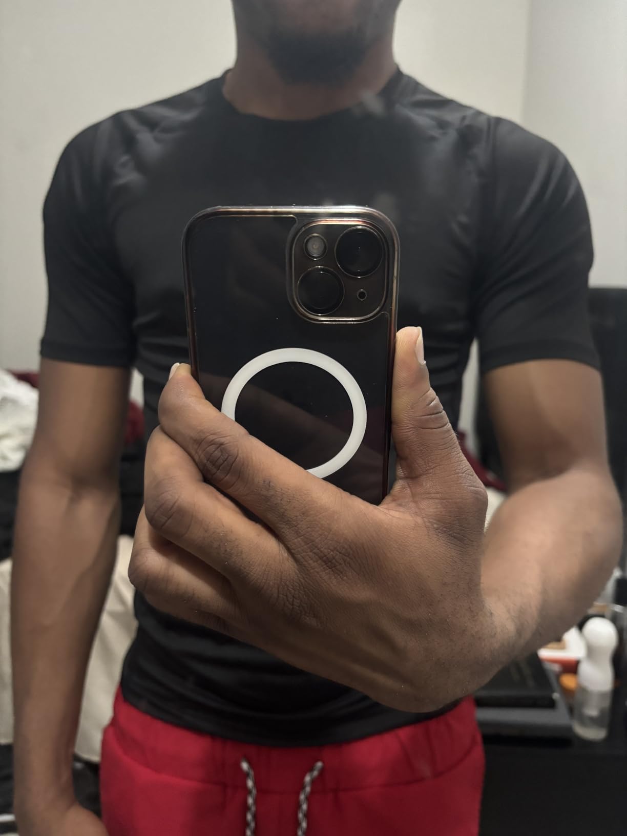 Men's Compression Shirts Cool Dry Short Sleeve Baselayer Athletic Workout T Shirts customer photo 2