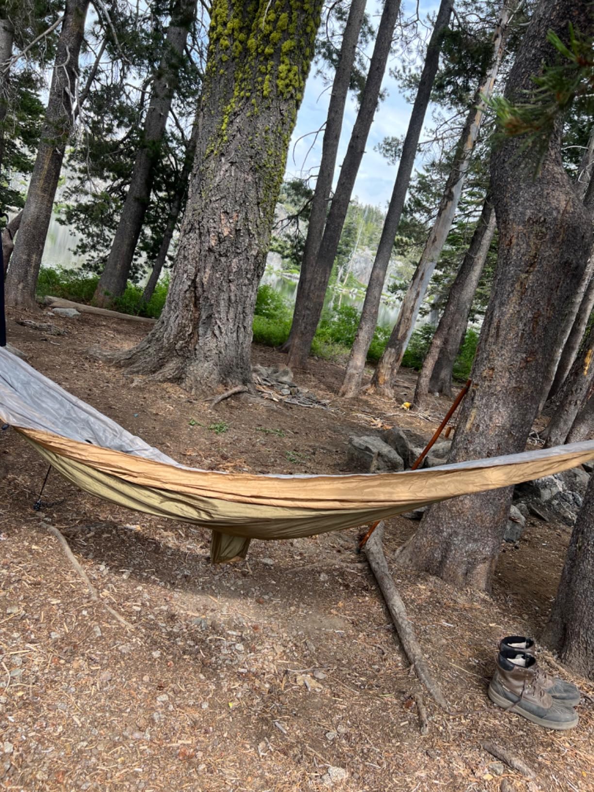 Camping Hammock, Portable Hammocks with Mosquito Net, Lightweight Nylon Parachute Hammock with 10ft Tree Straps, Camping Gear Must Haves for Travel Hiking Backpacking Beach Patio customer photo 1