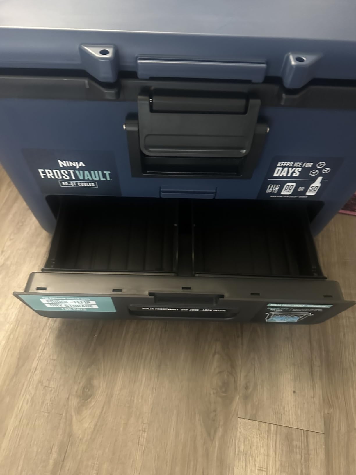Ninja FB151BL FrostVault 50qt Hard Cooler with Dry Zone, Integrated Fridge-Temp Dry Storage Drawer customer photo 1