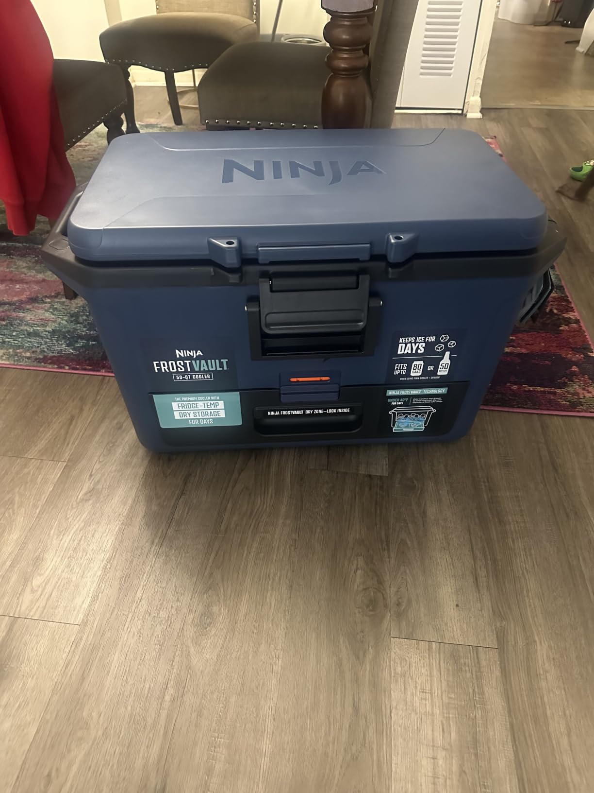 Ninja FB151BL FrostVault 50qt Hard Cooler with Dry Zone, Integrated Fridge-Temp Dry Storage Drawer customer photo 2