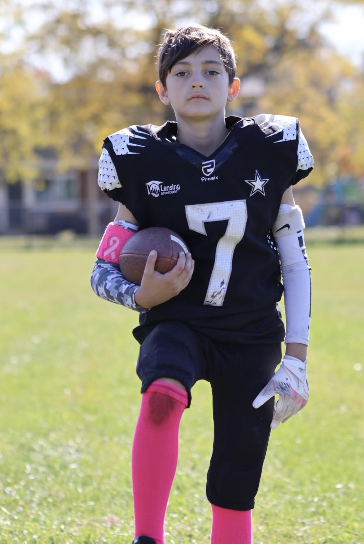 Grip Boost Football Gloves - Peace Stealth 6.0 Boost Plus Sticky Technology - Youth Football Gloves customer photo 1