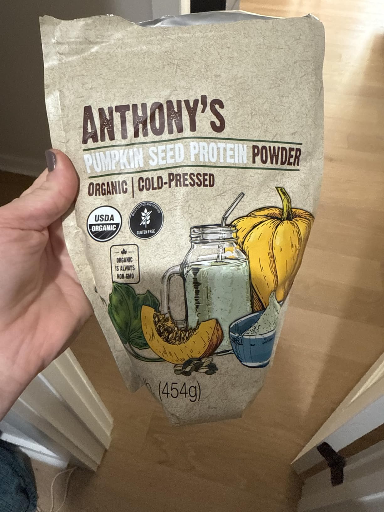 Anthony's Organic Pumpkin Seed Protein Powder, 1lb, Gluten Free, Non GMO, Unflavored, Plant-Based Protein customer photo 1