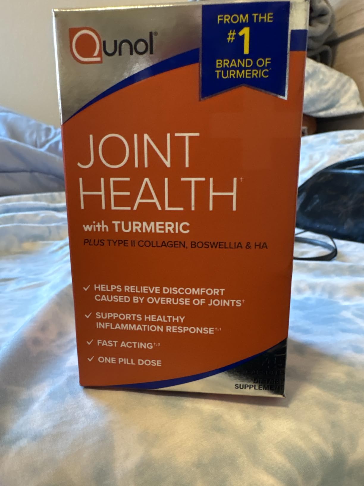Qunol 5-in-1 Joint Support Supplement, Fast Acting, One Pill Dose, Support Healthy Inflammation Response & Discomfort Caused by Overuse of Joints, Alternative to Glucosamine Chondroitin MSM, 45 Count customer photo 1