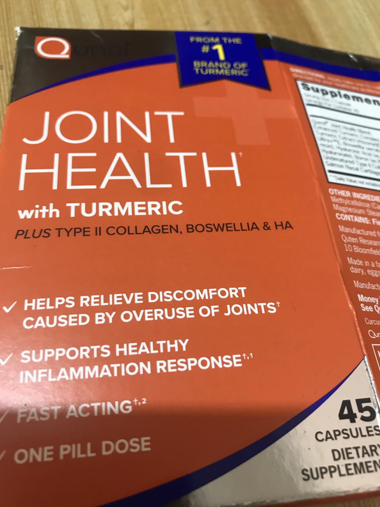 Qunol 5-in-1 Joint Support Supplement, Fast Acting, One Pill Dose, Support Healthy Inflammation Response & Discomfort Caused by Overuse of Joints, Alternative to Glucosamine Chondroitin MSM, 45 Count customer photo 2