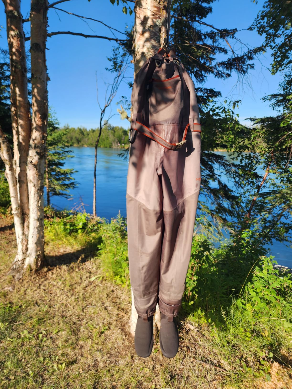 BASSDASH Men's IMMERSE Waders Waterproof Breathable Fly Fishing Stocking Foot Chest Waders for Hunting Lightweight customer photo 1