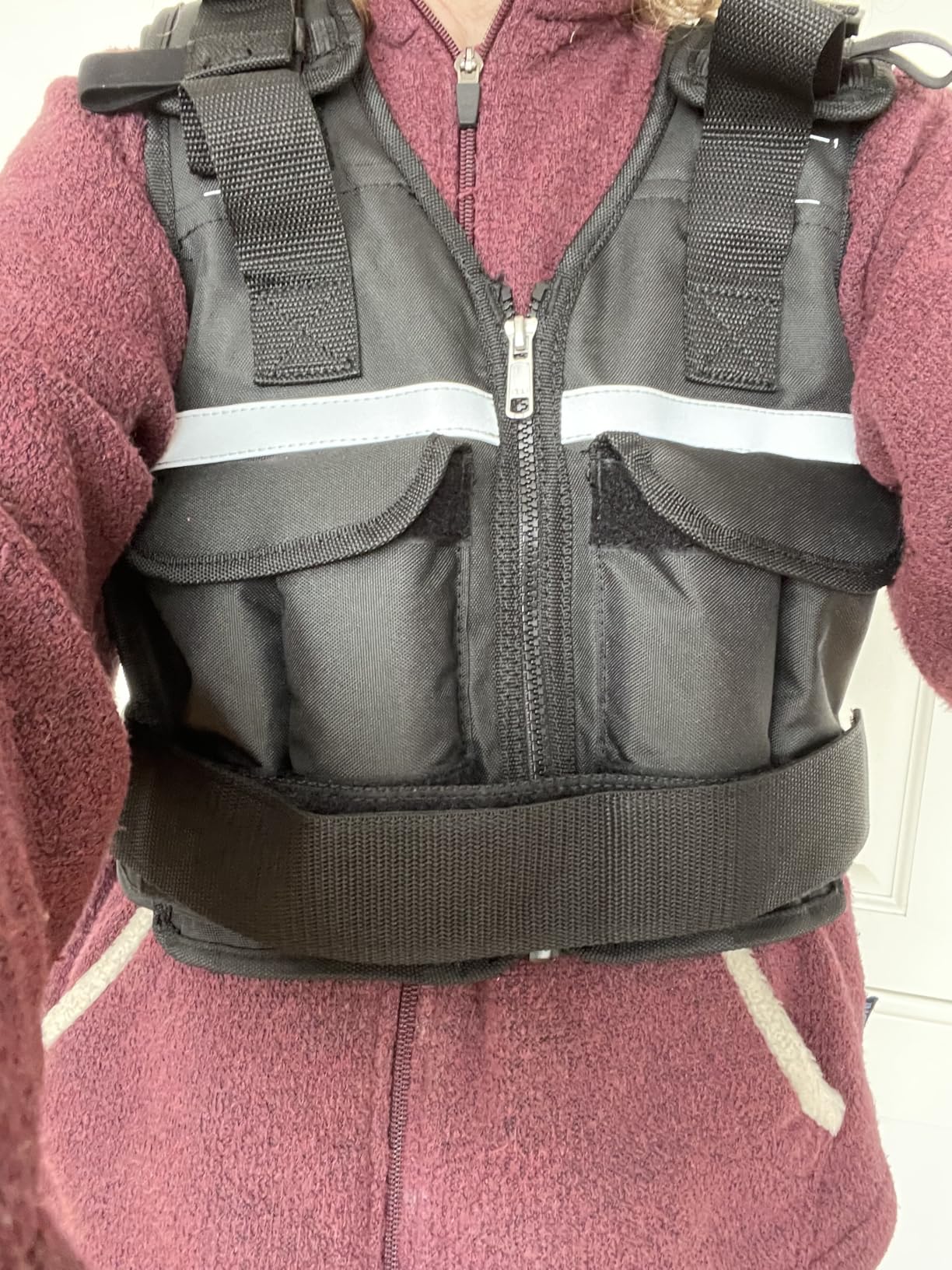 Sportneer Adjustable Weighted Vest Weights: 2-18 lbs/2-42 lbs Washable Weight Vest for Walking 16 In 1 Fast Adjust Rucking Vest for Women and Men Home Gym Running Jogging Strength Training Vests customer photo 2