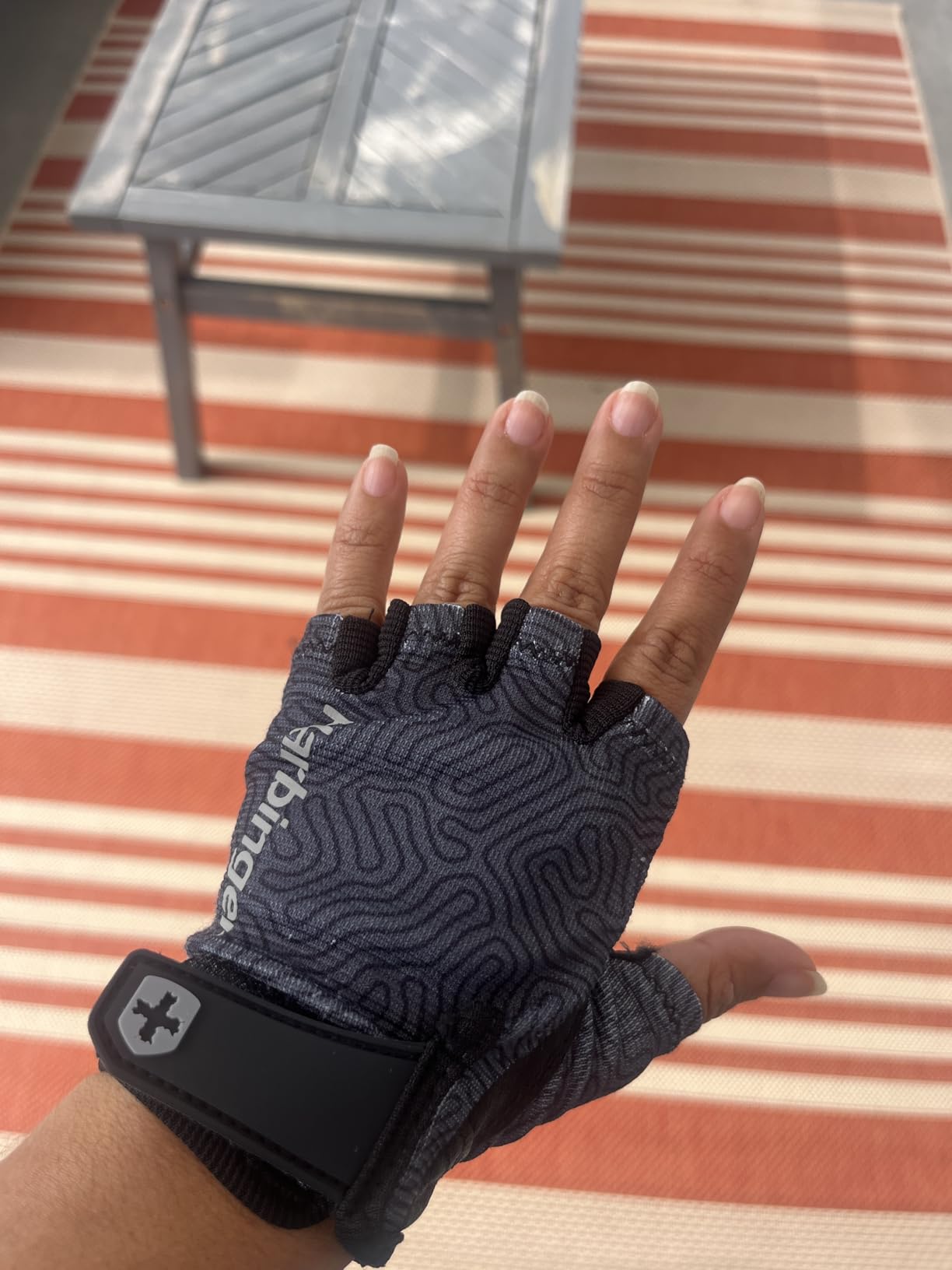 Harbinger Power Gloves 3.0 - Durable Half Finger Weightlifting Gloves with Adjustable Wrist Closure, Breathable Leather Palm, Small, Women's customer photo 2