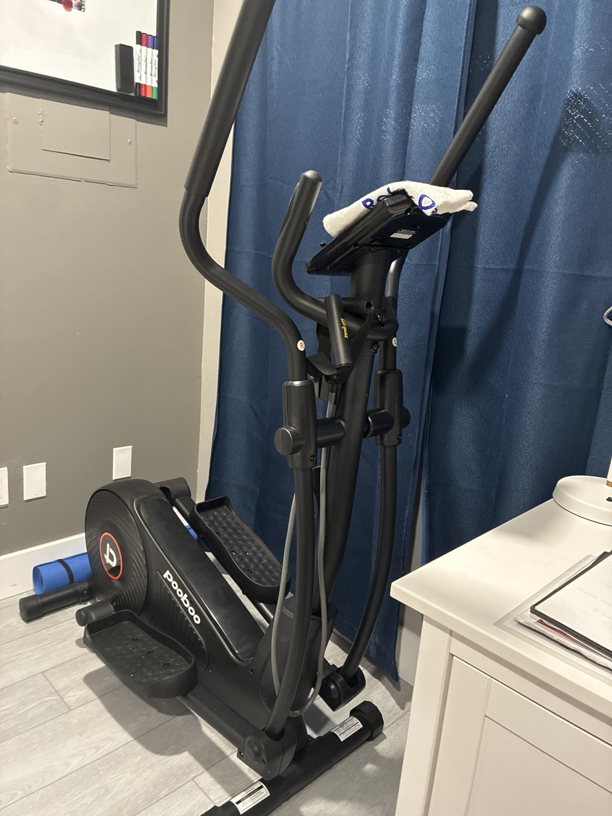 pooboo Elliptical Machine, Elliptical Exercise Machine with 16-Level Resistance & Quiet Magnetic Driving System, Elliptical Machine for Home with LCD Monitor & 15.5-17IN Stride, 350LBS Weight Capacity customer photo 2