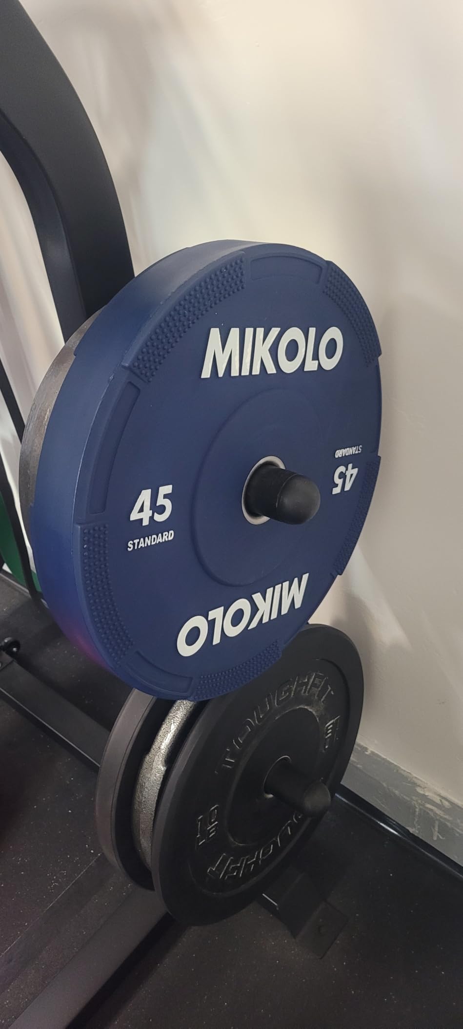 Mikolo Olympic Bumper Plates Set, 100% High-Density Low-Bounce Rubber Weight Plates customer photo 1