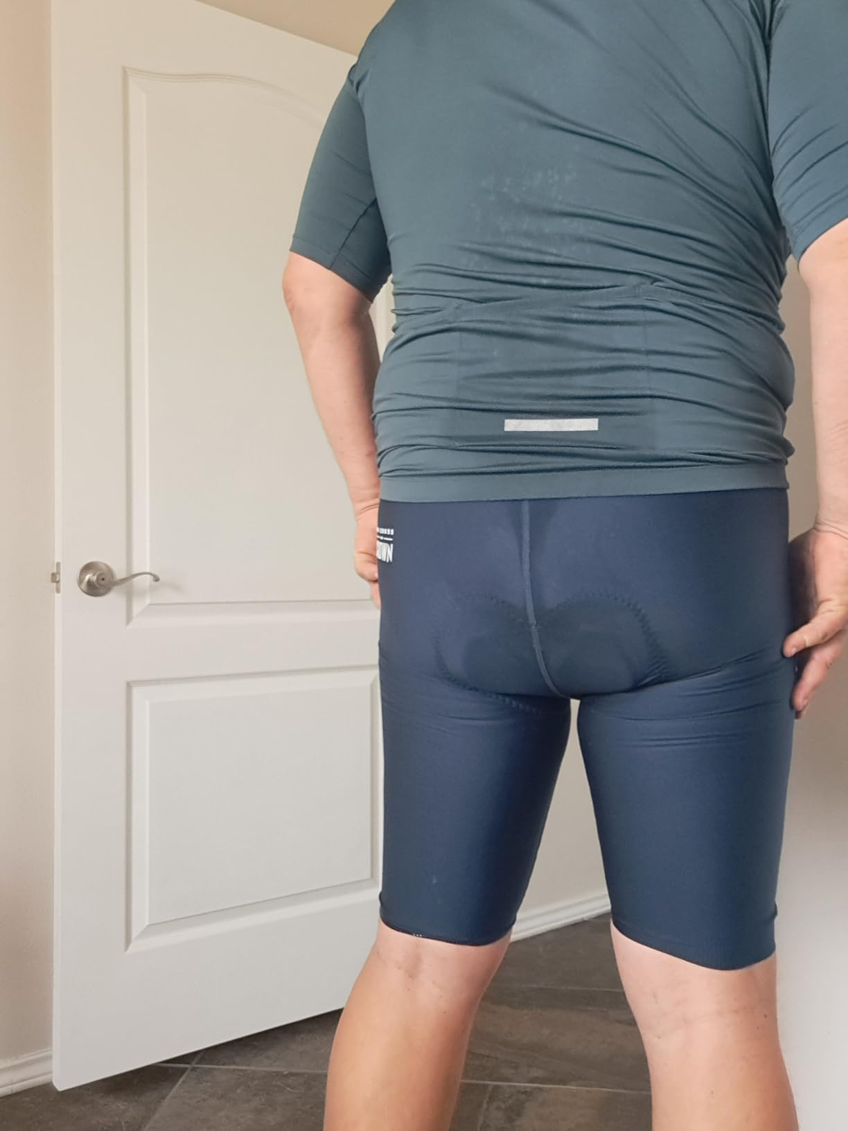 LAMEDA Mens Cycling Bib Shorts, Padded Breathable Bike Shorts Men Lightweight Bicycle Bibs Bike Tight for Road Gravel Biking customer photo 2