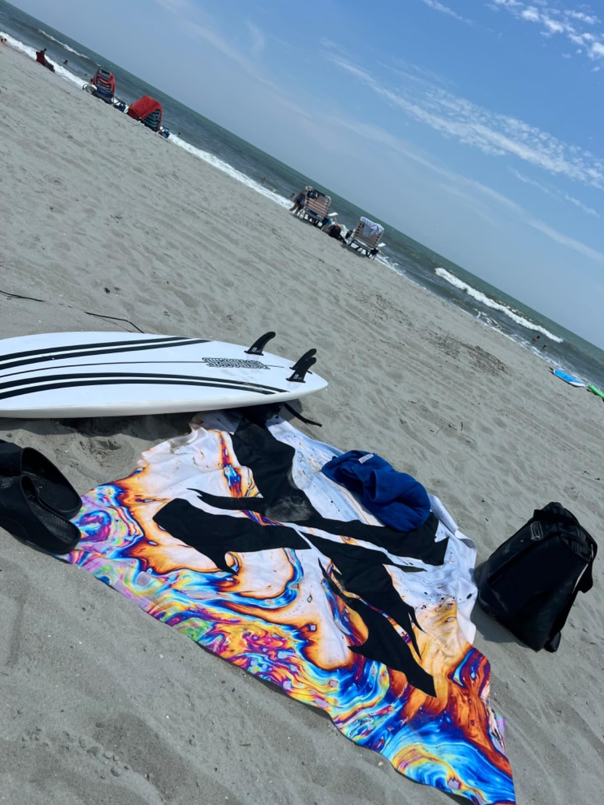 FLOWBOARD Surfboard Softboard Foam 8' Longboard - Include (3) Fins 6' Foot Leash and (2) Wood Stringers Inside Board customer photo 1