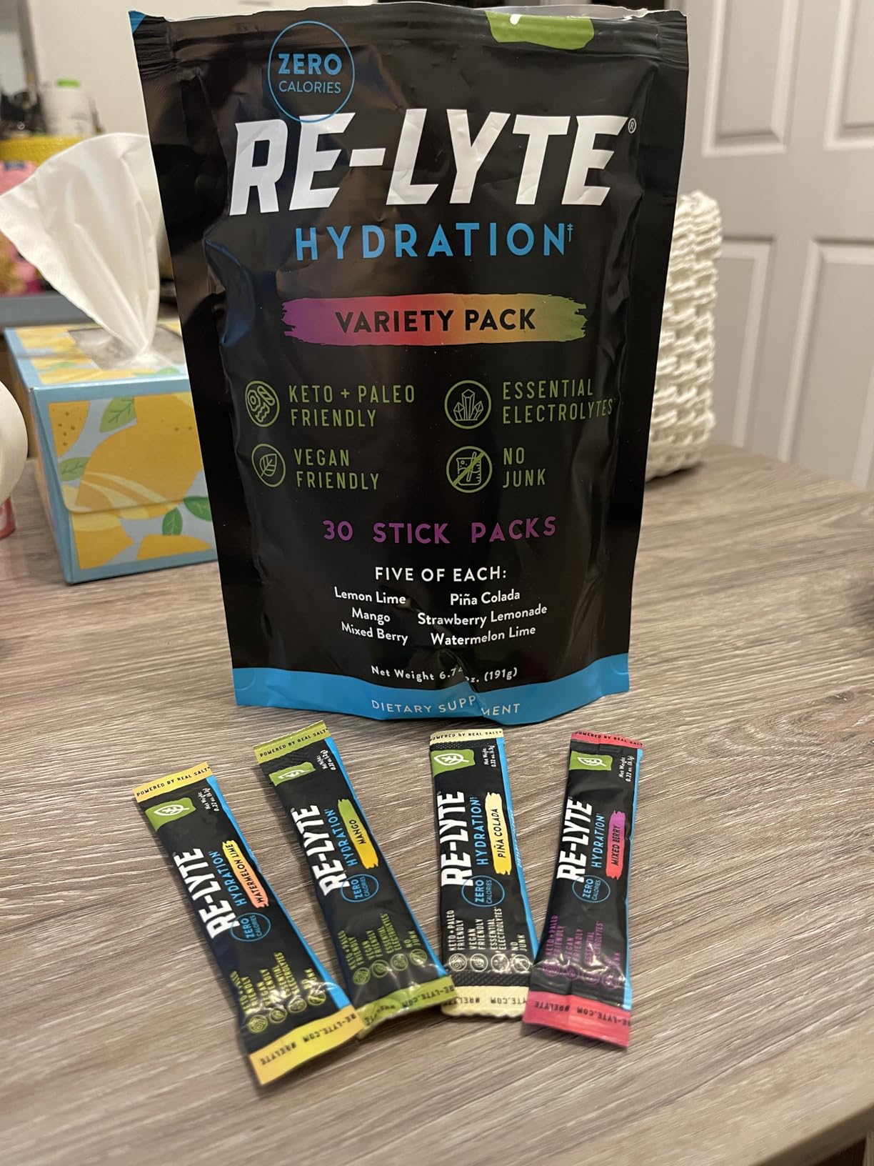 REDMOND Re-Lyte Hydration Electrolyte Powder Mix, Variety Pack, 30 Stick Packs customer photo 1