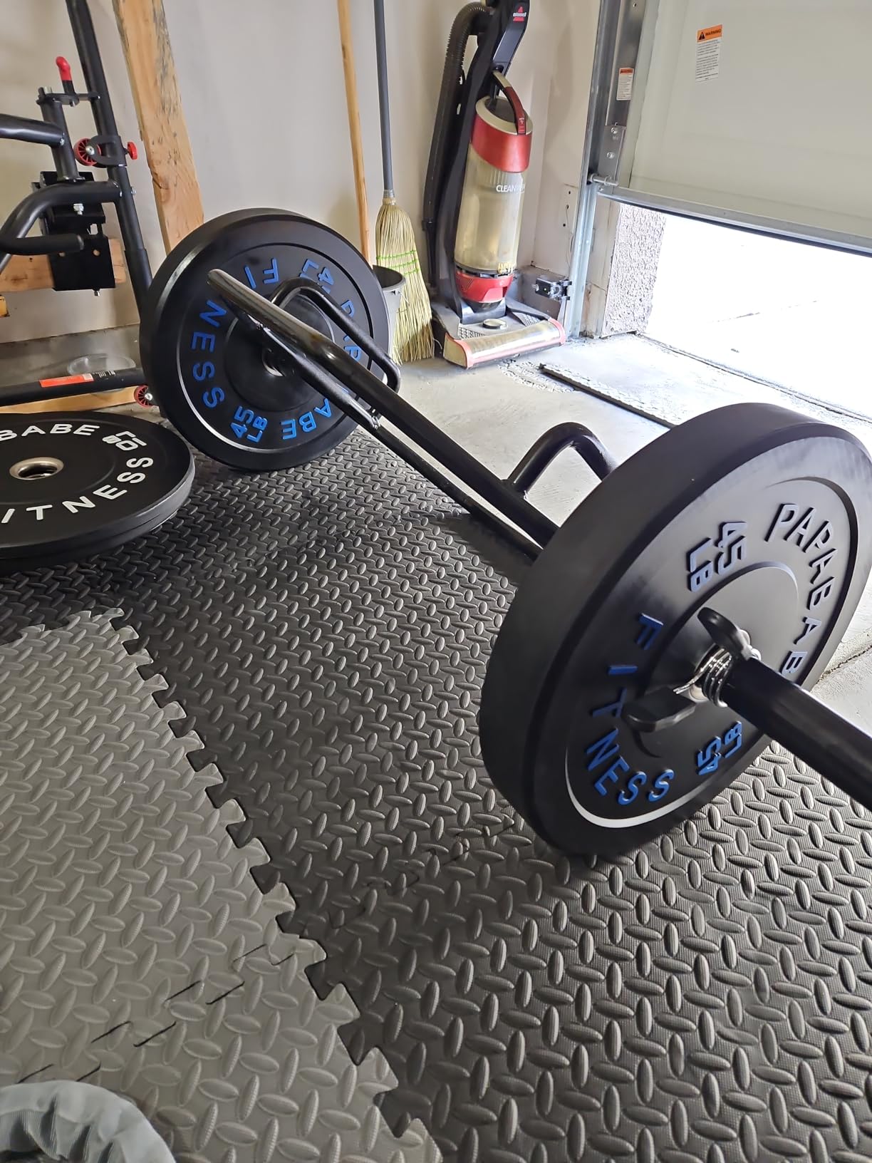 Papababe Weight Plates, 2-Inch Weights Plates Set, Floor Protective Rubber Weight Plates customer photo 2