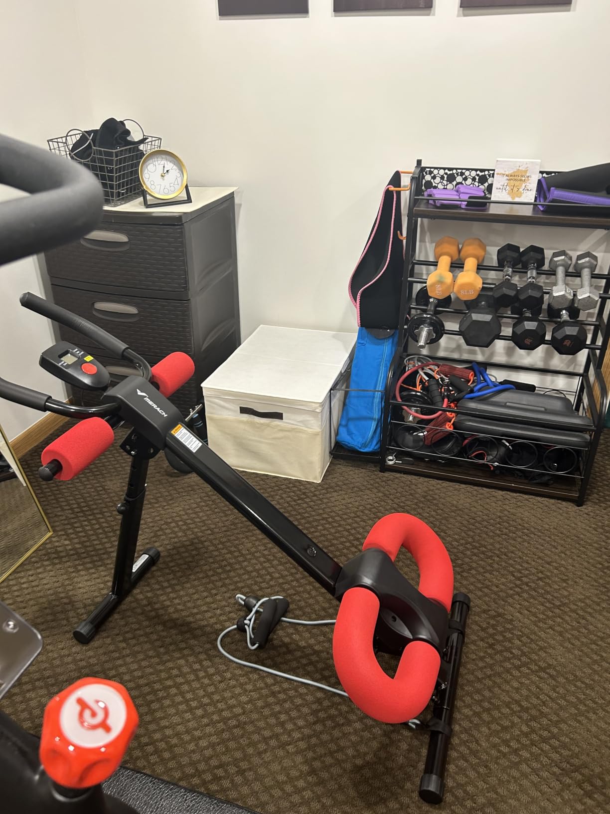 MERACH Ab Machine, Ab Workout Equipment, Adjustable Ab Trainer Machine for Abs Workout at Home Gym, Foldable, Knee Protection, Abdominal Trainer for Stomach Workout customer photo 2