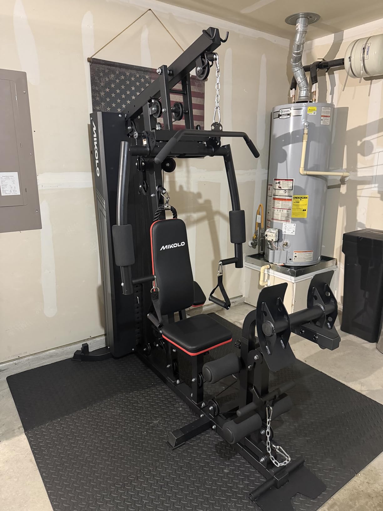 Mikolo Home Gym, Workout Station with 150LBS Weight Stack, Multifunctional Home Gym Equipment, Exercise Equipment for Full Body Strength Training customer photo 1