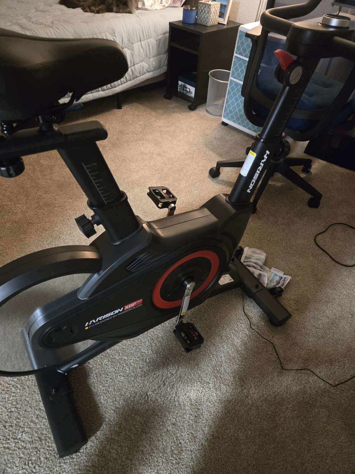 HARISON Semi-Commercial Exercise Bike 400 lbs Capacity, Magnetic Stationary Bikes for Home Gym with Bluetooth & Tablet Holder & Comfortable Seat Cushion customer photo 2