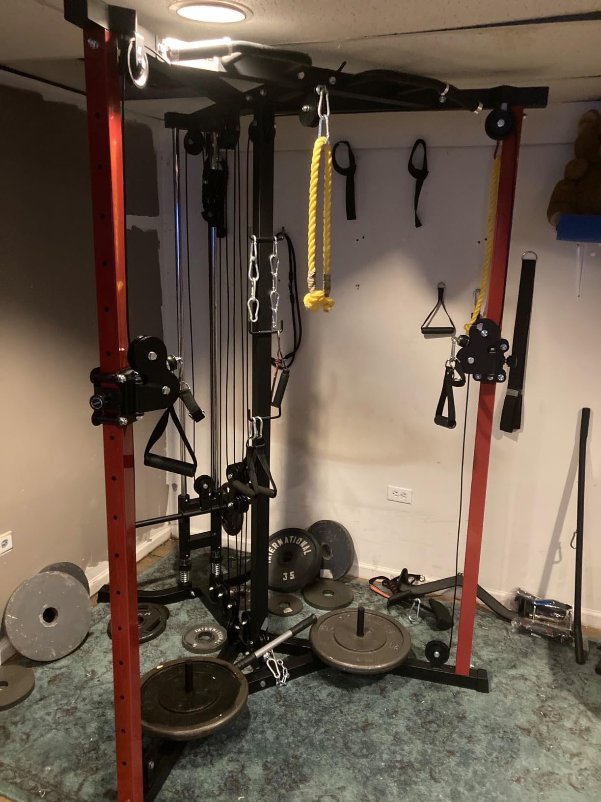Mikolo Cable Crossover Machine, Functional Trainer with 17 Adjustable Positions, Home Gym Equipment with High and Low Pulley System for LAT Pulldowns and Seated Cable Row, Cable Fly Machine customer photo 1