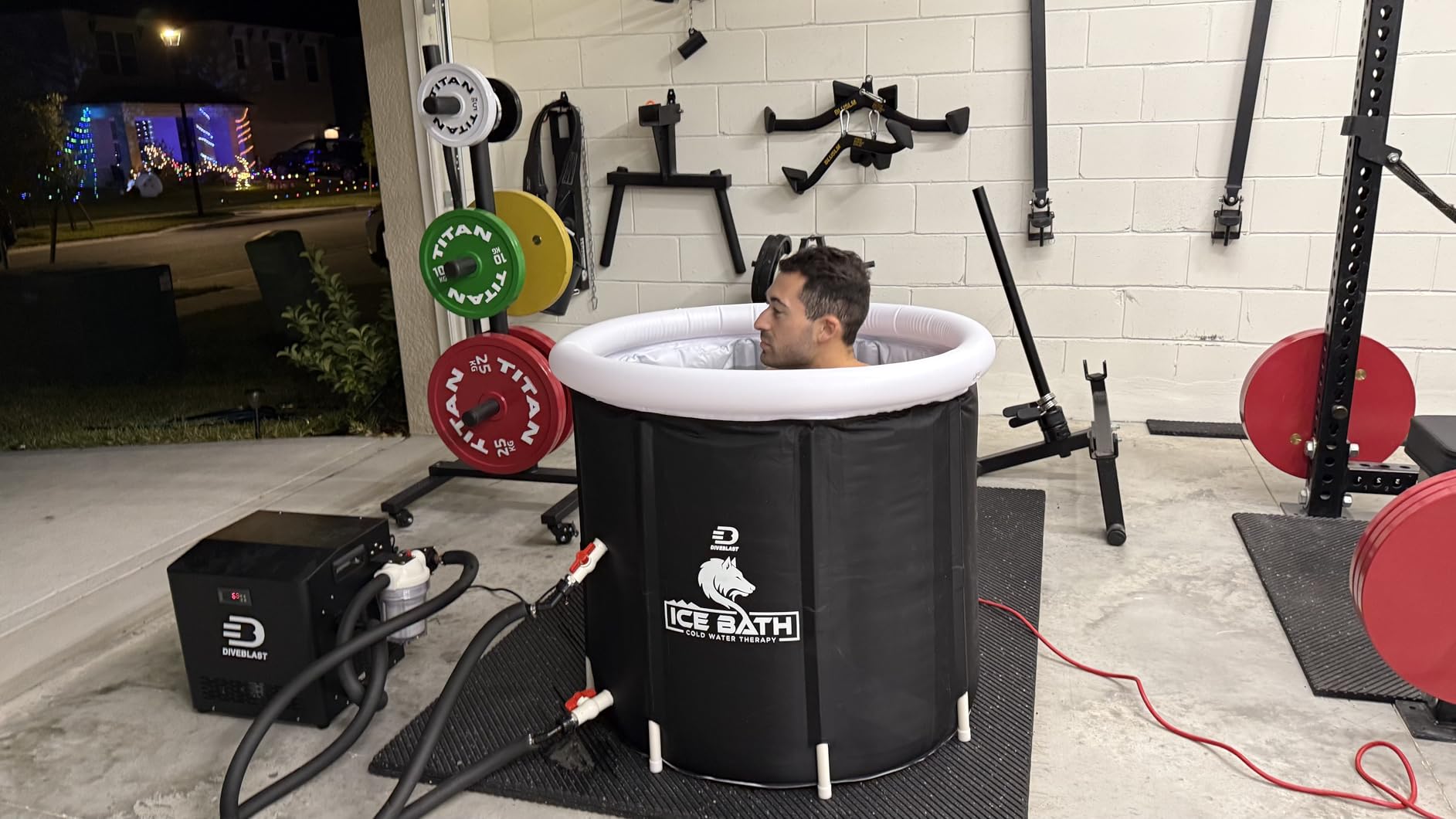 Diveblast Cold Plunge Tub With Water Chiller, Pump and Filter - Low Consumption 2/3 HP Cold Plunge Chiller - Cools Water Down to 39°F customer photo 2