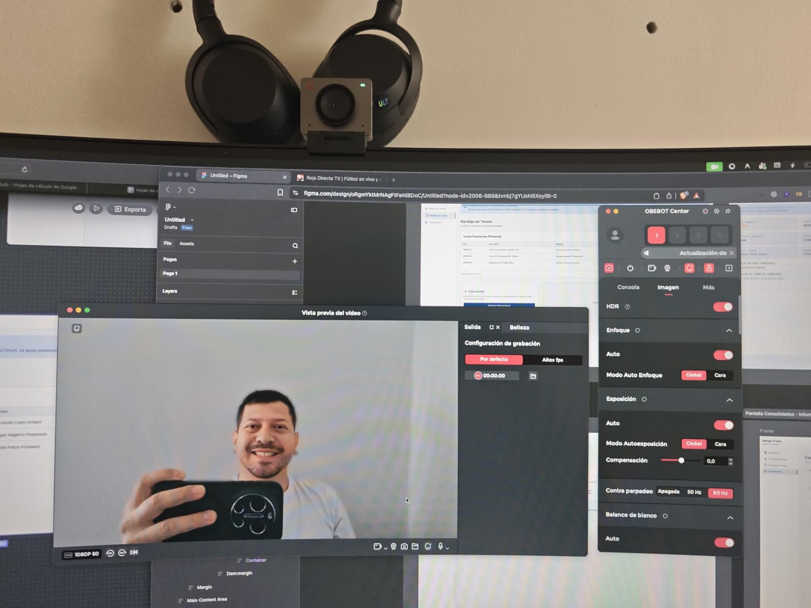OBSBOT Meet SE 1080P 100FPS Webcam for PC, AI Framing Streaming Camera with 1/2.8