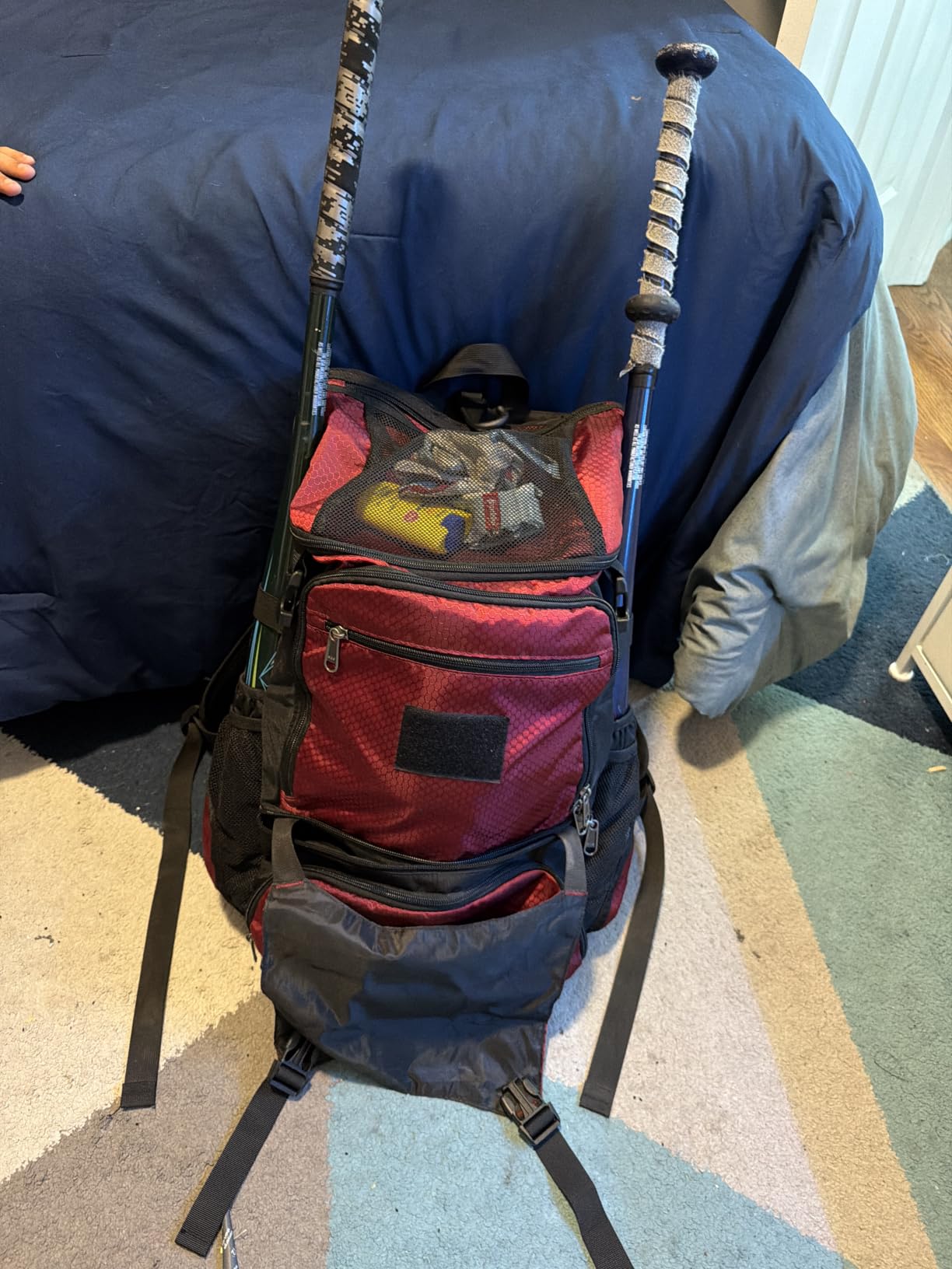 RAINSMORE Baseball Backpack, Lightweight Softball Bag with Shoe Compartment Baseball Bag for Youth & Adult Softball Bat Bag with Fence Hook Helmet Holder Sports Backpack for T-Ball customer photo 2