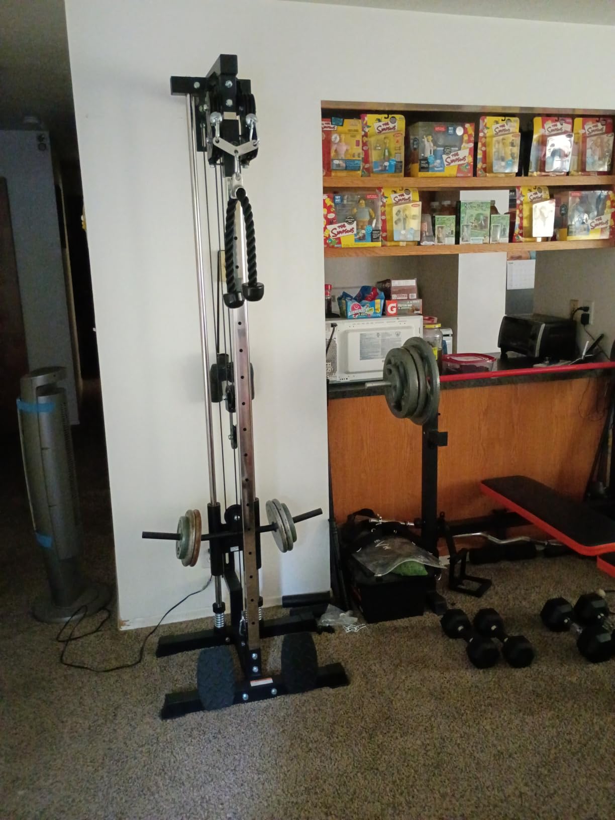 Mikolo Wall Mount Cable Station, Cable Crossover Machine with Dual Pulley System and 19/27 Adjustable Positions for Home Gym Fitness Equipment customer photo 1