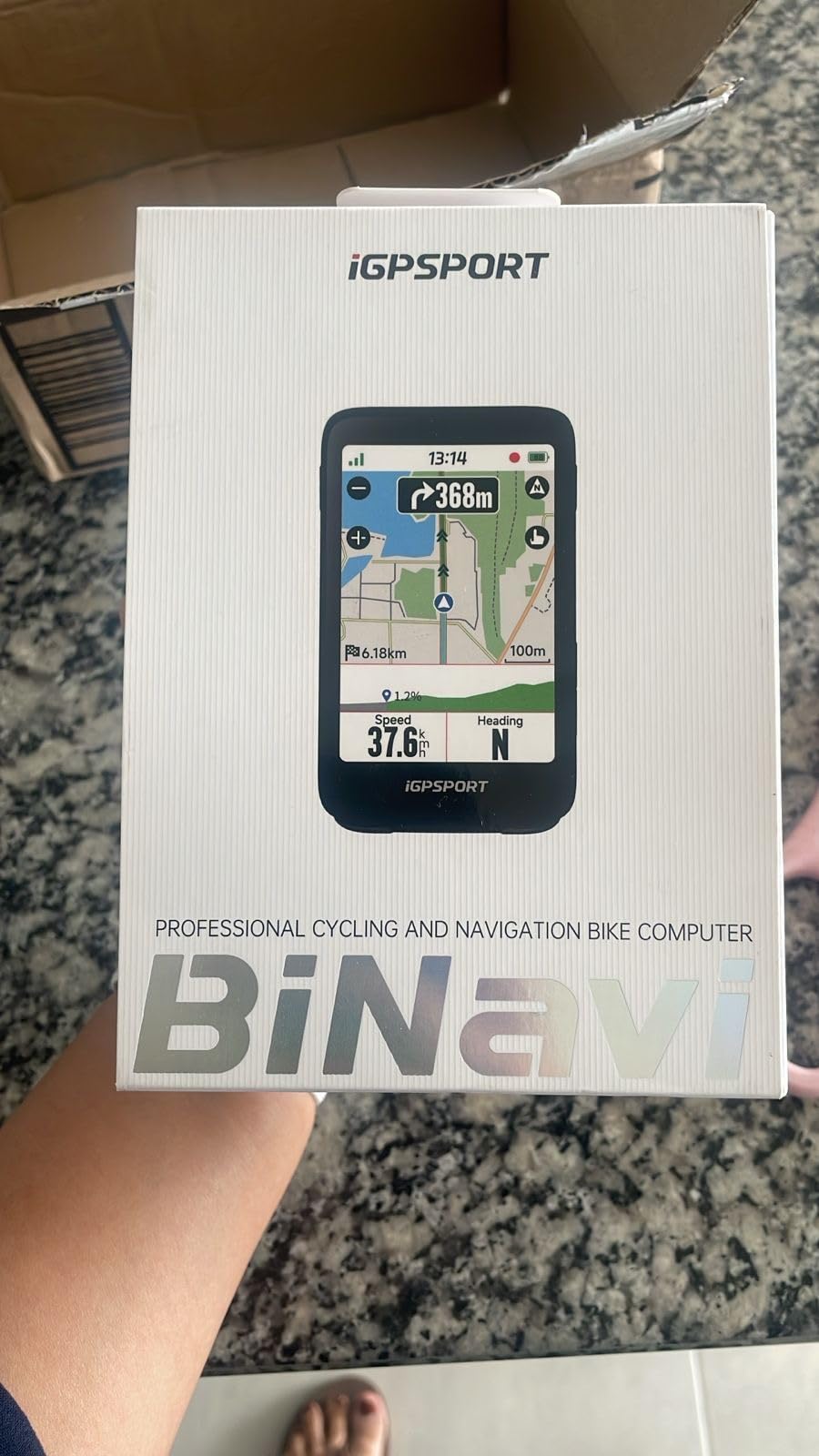 iGPSPORT BiNavi Bike Computer, 3.5'' Touch Screen Map Navigation Music Control Climb Tips, Wireless GPS Cycling Computer customer photo 2
