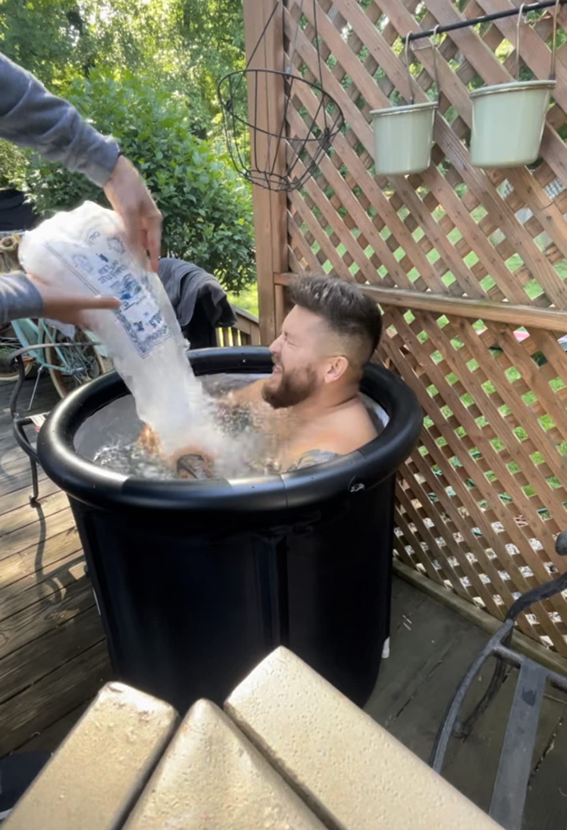 The Cold Pod Cold Plunge Tub: 85 Gal Round Tub with Full-Wrap UV-Reflective Insulation Cover Bundle for Indoor & Outdoors Use - Portable Ice Bath Tub for Athletes & Crossfitters & Wim Hof Enthusiasts customer photo 1