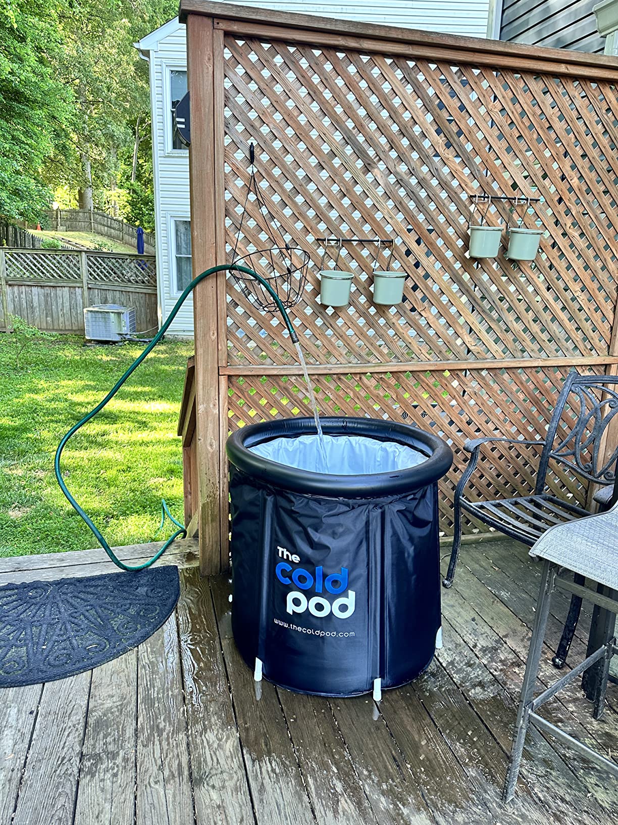 The Cold Pod Cold Plunge Tub: 85 Gal Round Tub with Full-Wrap UV-Reflective Insulation Cover Bundle for Indoor & Outdoors Use - Portable Ice Bath Tub for Athletes & Crossfitters & Wim Hof Enthusiasts customer photo 2