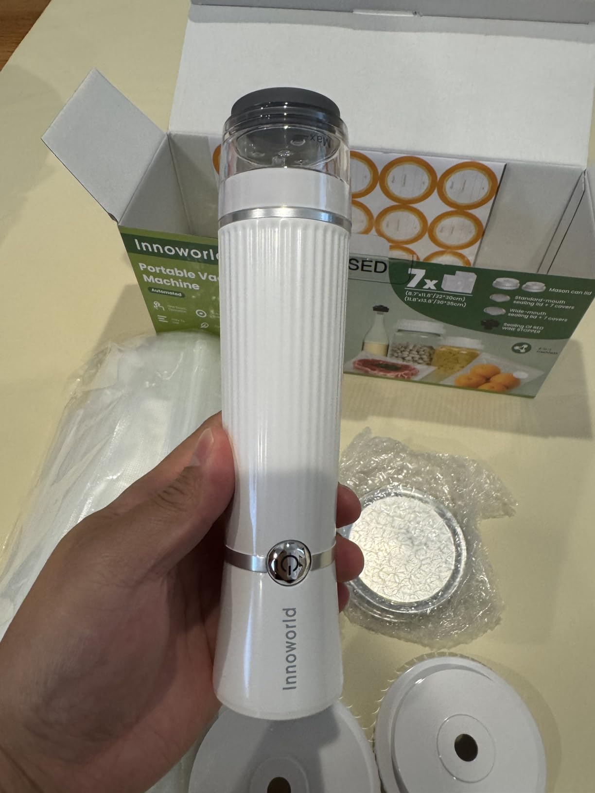 3-in-1 Vacuum Sealer for Food Compatible with Vacuum Bag, Mason Jar, Wine Bottle customer photo 1