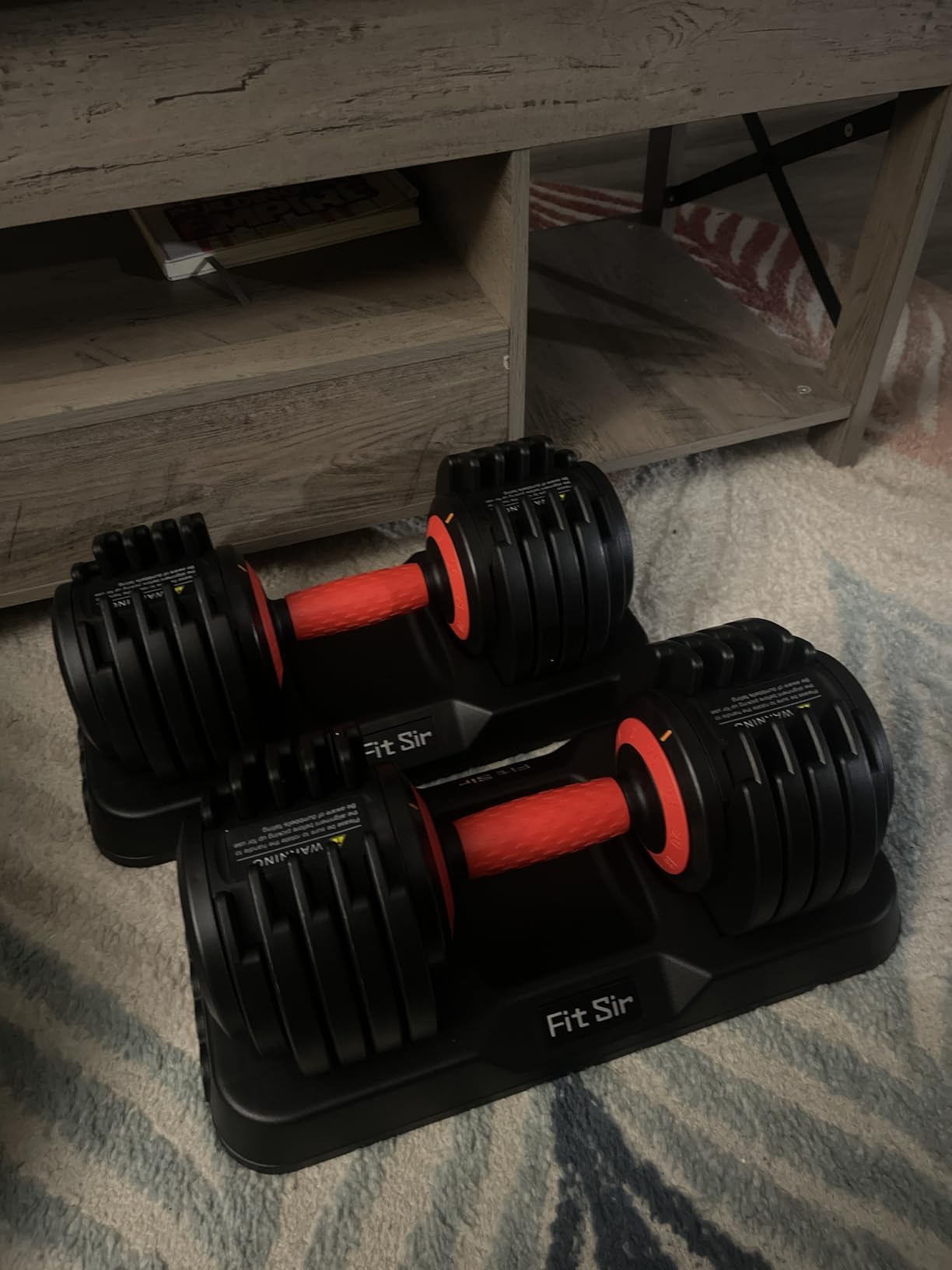 Adjustable Dumbbell Set, 10-in-1 25LB/55LB/90LB Adjustable Dumbbells with Safe Locking System, Enclosed Storage Tray, 1 Sec Fast Adjustment customer photo 1