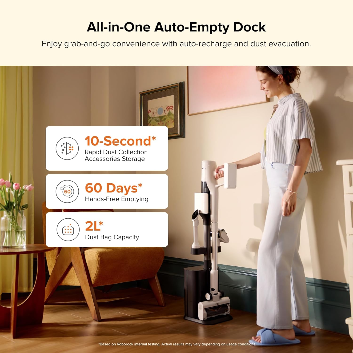 Roborock H60 Hub Cordless Stick Vacuum with Auto-Empty Dock customer photo 2