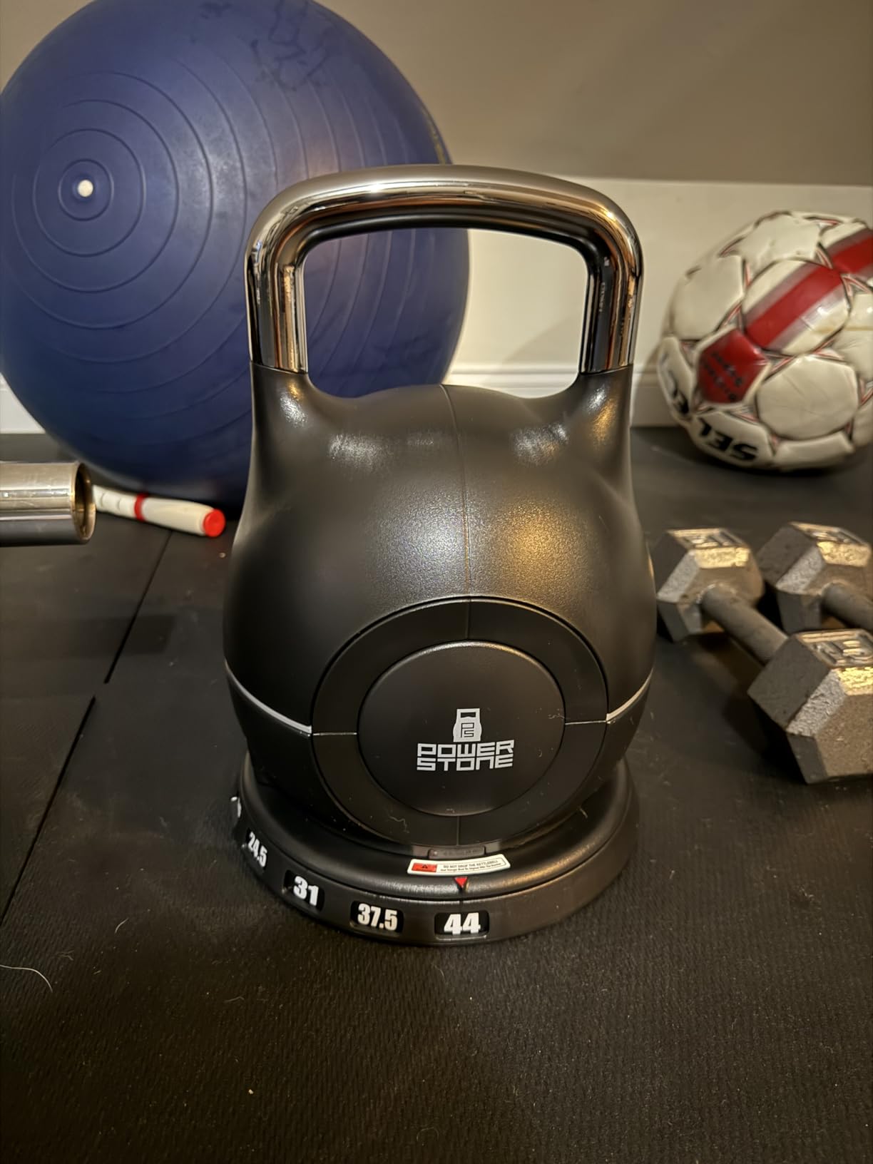 LifePro 7-in-1 Adjustable Kettlebell - PowerStone, Die-Cast Aluminum & Steel, Space-Saving Set with Handle-Twist Adjustment - Strength Training Kettlebell with Storage Base customer photo 2