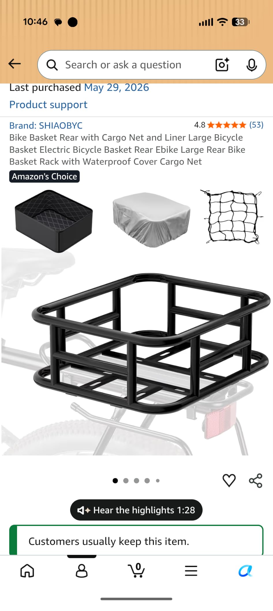 Bike Front Rack - Front Bicycle Cargo Rack with Struts - Front Mount Aluminium Pizza Rack Bike Rack for Mountain, Gravel, Touring Bikes customer photo 2