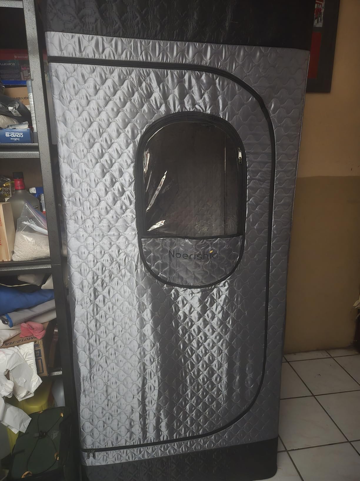 Portable Infrared Sauna Box for Home, Steam Sauna Tent with 660nm & 850nm Red Light Therapy, 3L 1200W Steamer, Oversized Folding Chair, 9 Heat Levels & 99-Min Timer for Home Spa Relaxation customer photo 2