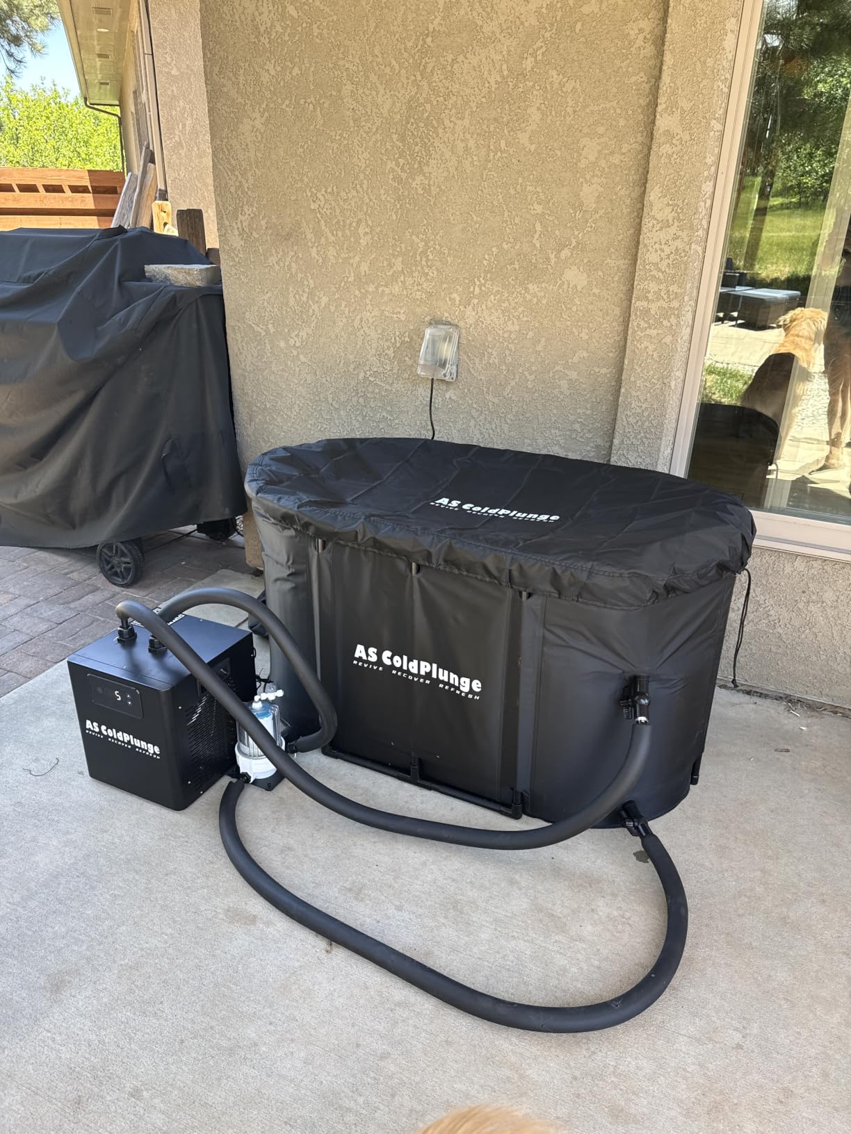 Ice Bath Chiller & Cold Plunge Tub Kit, 1/3 HP Cold Plunge Chiller with External Filter & Pump, 148Gal Ice Pod, XXL Cold Plunge Tub with Water Chiller for Home Outdoor Cold Therapy customer photo 2