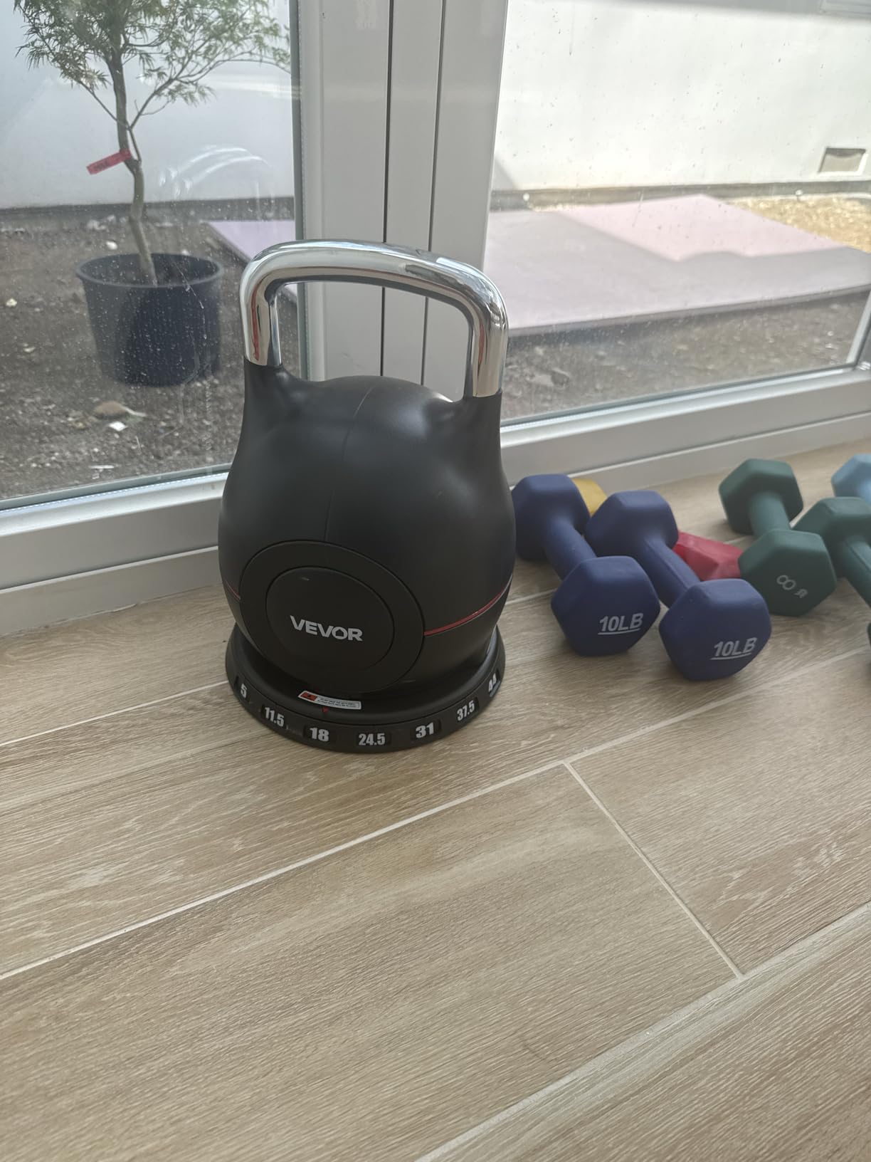 VEVOR Kettlebell, Adjustable Kettlebell with 7 Weight Levels, Die-Cast Aluminum and ABS Material, for Grip Strength Training, Full-body Workout & Cross-Training customer photo 1