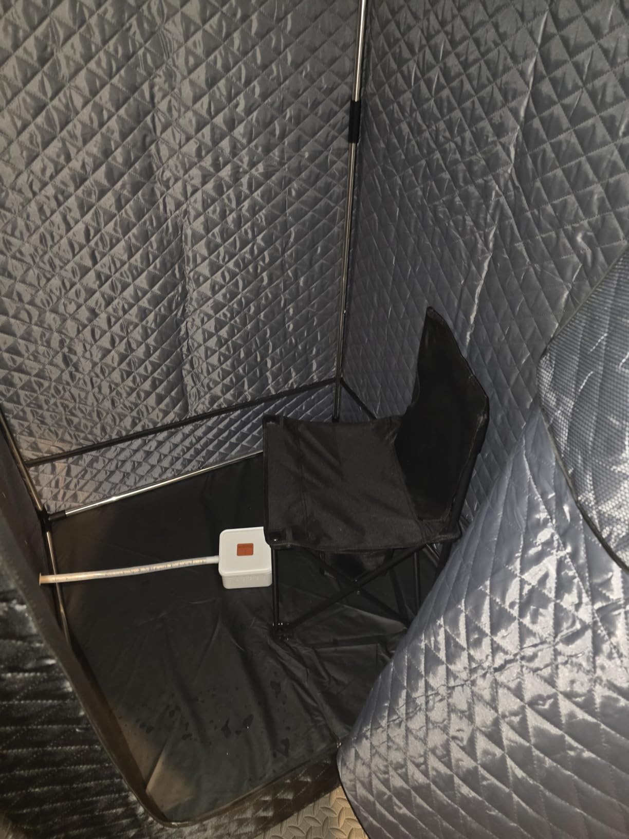 KASUE Portable Steam Sauna Tent for Home, Infrared Sauna with 3L Steamer, 9 Temp Levels & 99 Min Timer, 5-Layer Waterproof Insulated, Folding Chair Included, Indoor Spa customer photo 2