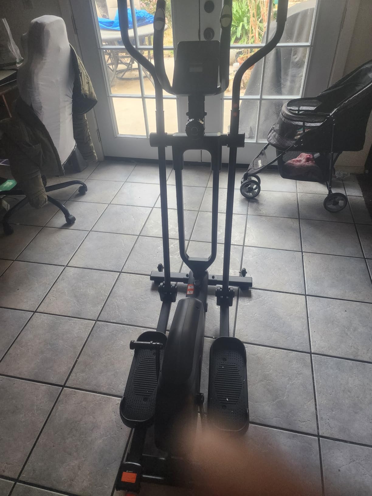YOSUDA Foldable Elliptical Exercise Machine for Home, 15IN Stride Compact Folding Elliptical Training Machine Only 2 sq ft for Small Spaces, Elliptical Cross Trainer with 16 Magnetic Resistance Levels customer photo 1