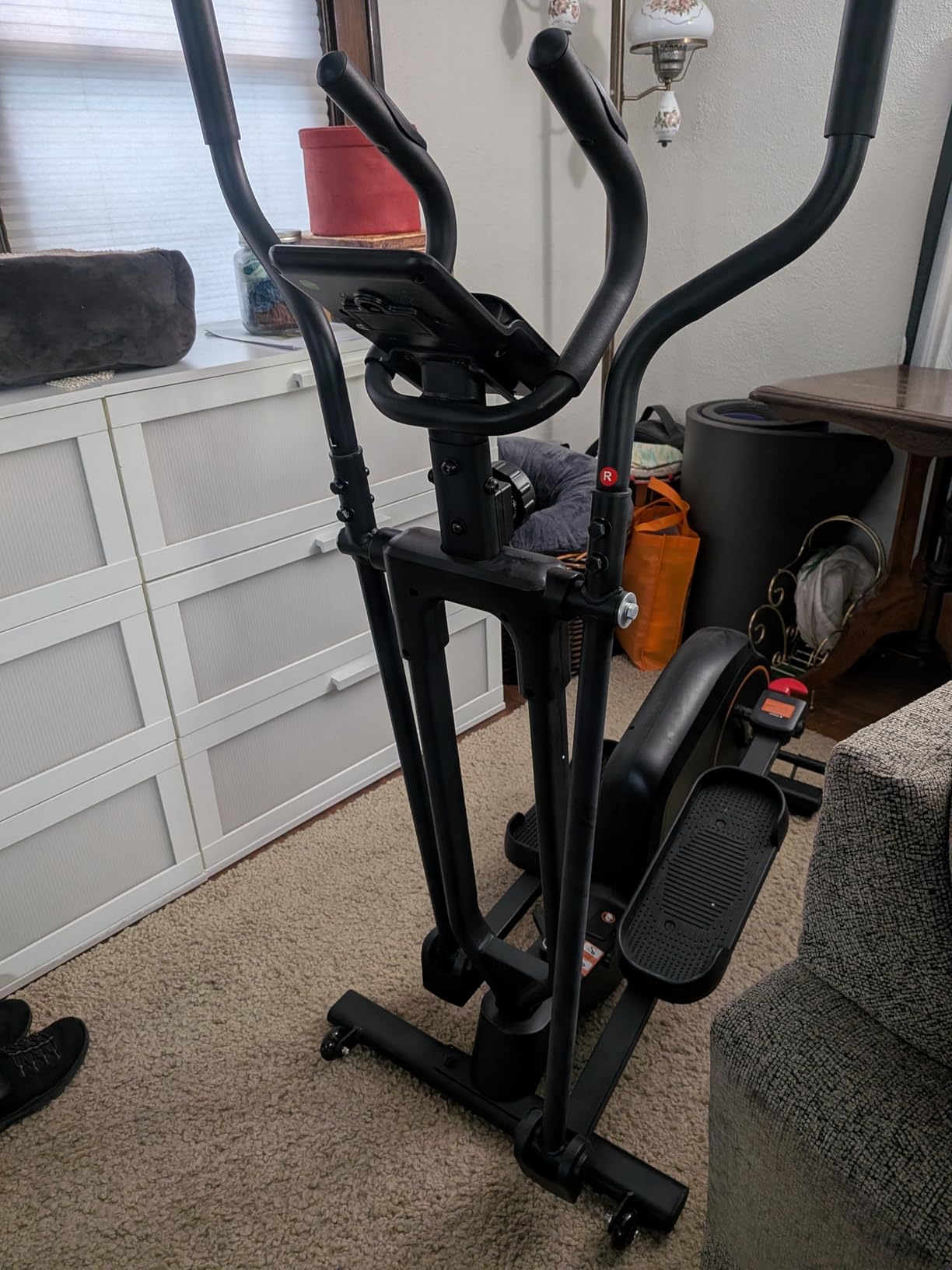 YOSUDA Foldable Elliptical Exercise Machine for Home, 15IN Stride Compact Folding Elliptical Training Machine Only 2 sq ft for Small Spaces, Elliptical Cross Trainer with 16 Magnetic Resistance Levels customer photo 2