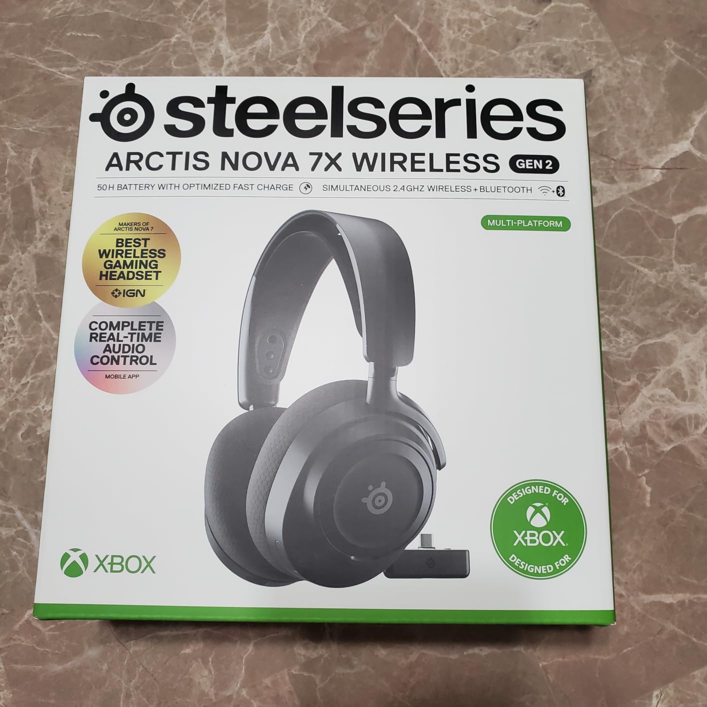SteelSeries Arctis Nova 7X Wireless Gen 2 Gaming Headset - Real-Time App Control, 50+ HR Play, Neodymium Drivers, Mix 2.4GHz/Bluetooth, Xbox, PC, PS5/PS4, Switch 1/2, Mobile - Black customer photo 1